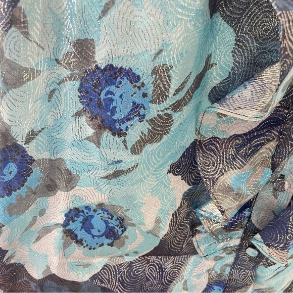 $118 J.Crew Ruffle-front top in floral-print jacquard X-Small - Picture 5 of 8